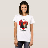 Scottish Terrier noir, I Iove Scotties, coeur roug