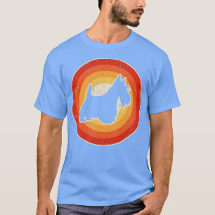 T-shirt Scottish Terrier Sunset Retro for Men Women Boys G