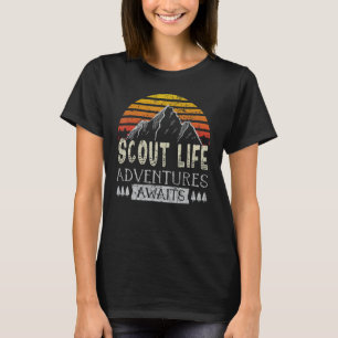 T-shirt Scout Life Adventures Await Camping Scouting