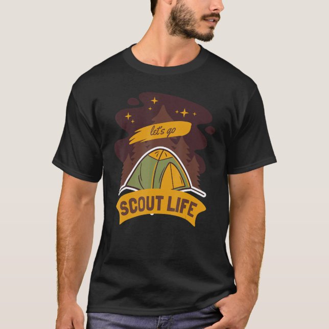 T-shirt Scout Life Scouting Lovers Gifts Hiking Happy Camp (Devant)
