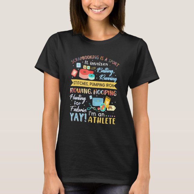 T-shirt Scrapbooking Est Un Sport Qui Implique De Batter R (Devant)