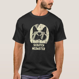 T-shirt Scratch Meowster Chat Humour Kitten Plaisanterie C
