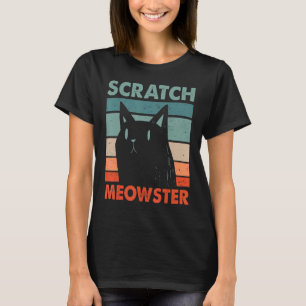 T-shirt Scratch Meowster Chat Humour Kitten Plaisanterie C