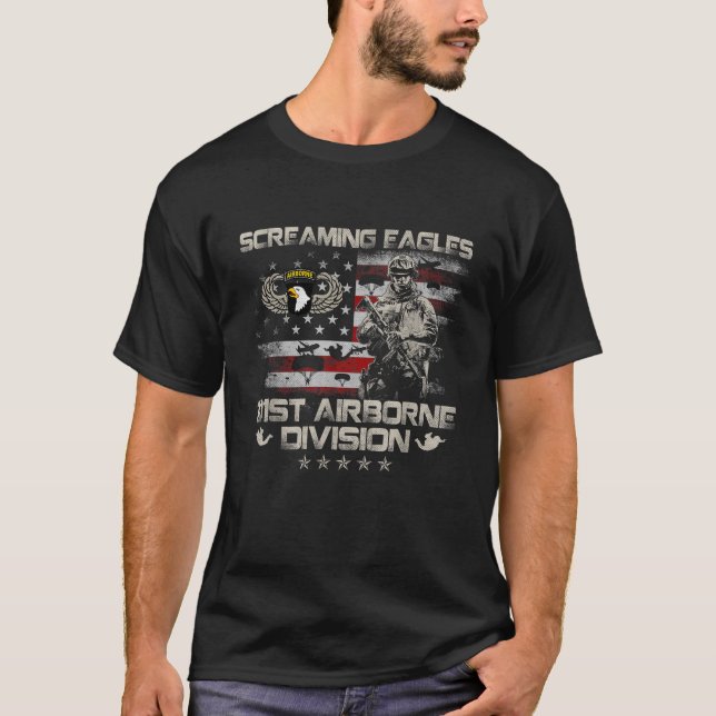 T-shirt Screaming Eagle 101st Airborne Vétéran Sk (Devant)