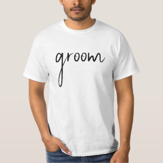 T-shirt Script Black Groom