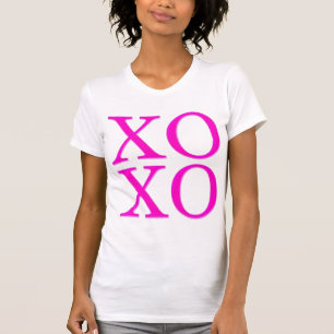 T-shirt Script de brosse rose/moderne XOXO/néon