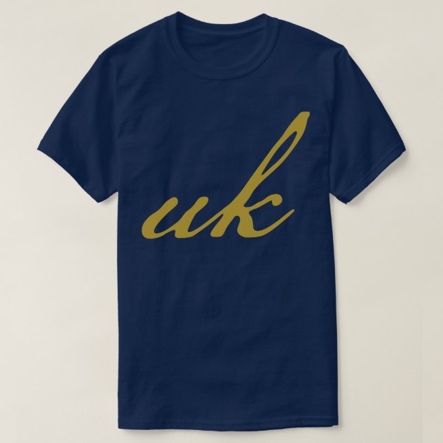 T-shirt Script Gold de typographie britannique (Design devant)