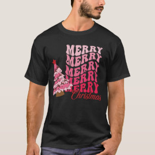 T-shirt Script moderne Joyeux Noël Noël Noël Noël Chapeau 