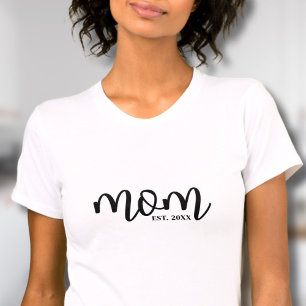 T-shirt Script noir établi maman