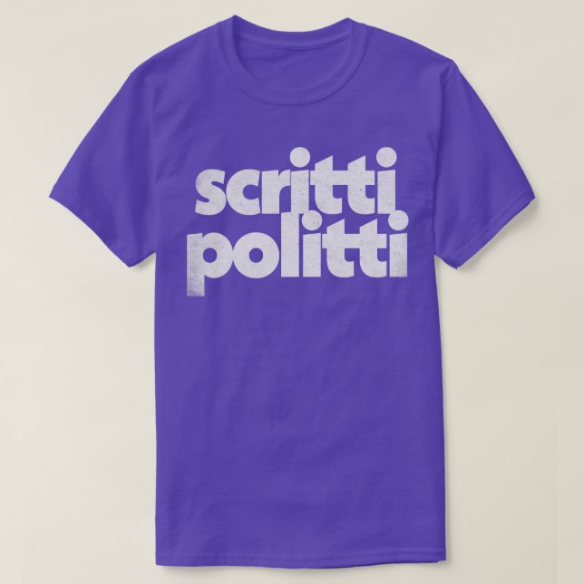 T-shirt Scritti Politti Retro FadedStyle Conception de pol (Design devant)