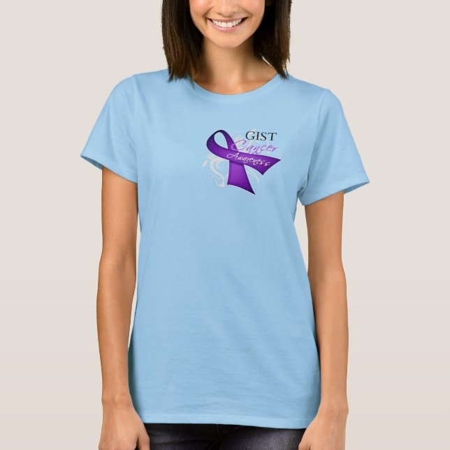 T-shirt Scroll Ruban GIST Cancer Sensibilisation (Devant)