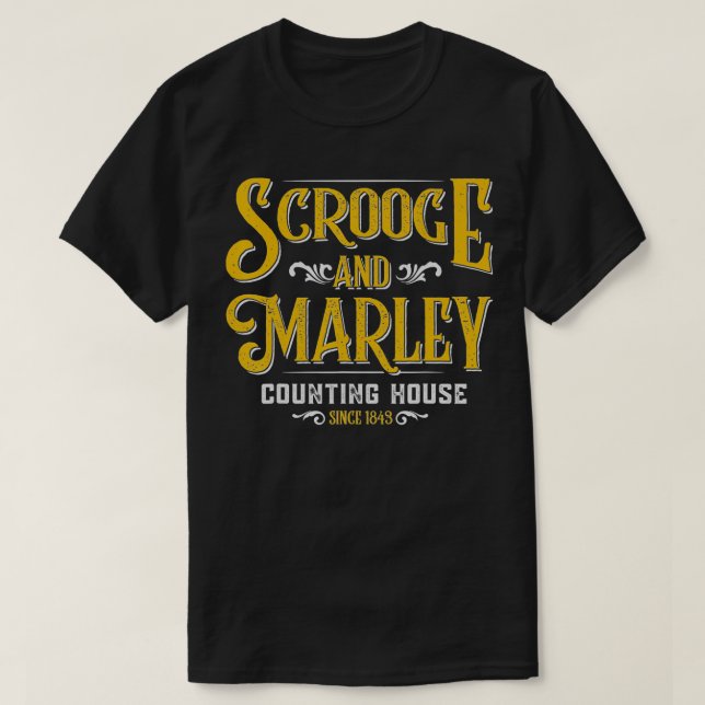 T-shirt Scrooge & Marley Counting House Noël (Design devant)