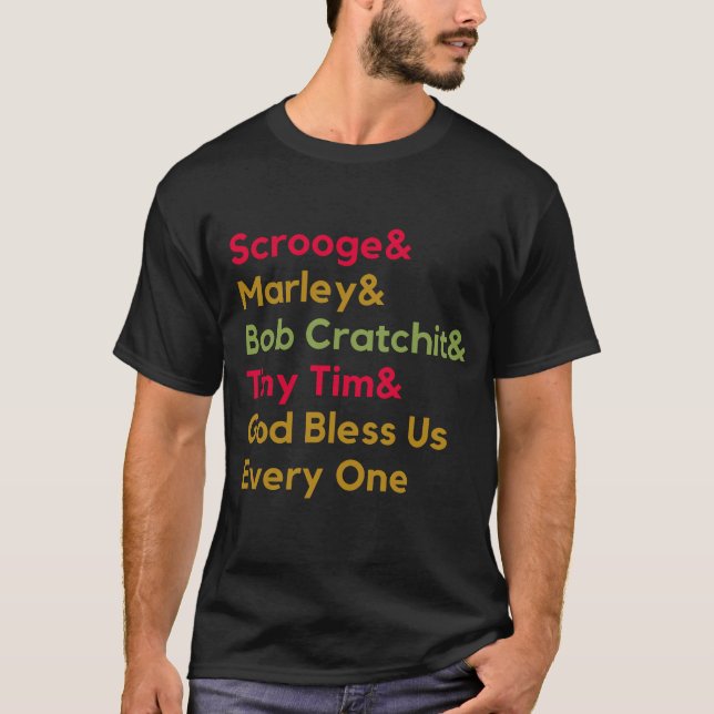 T-shirt Scrooge Marley Festival Moderne Dickens Noël (Devant)