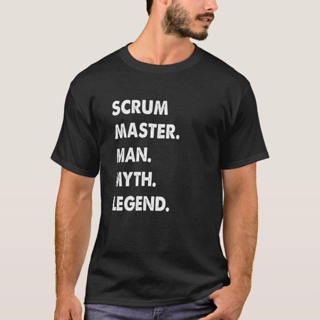 T-shirt Scrum Master Man Myth Legend (Devant)