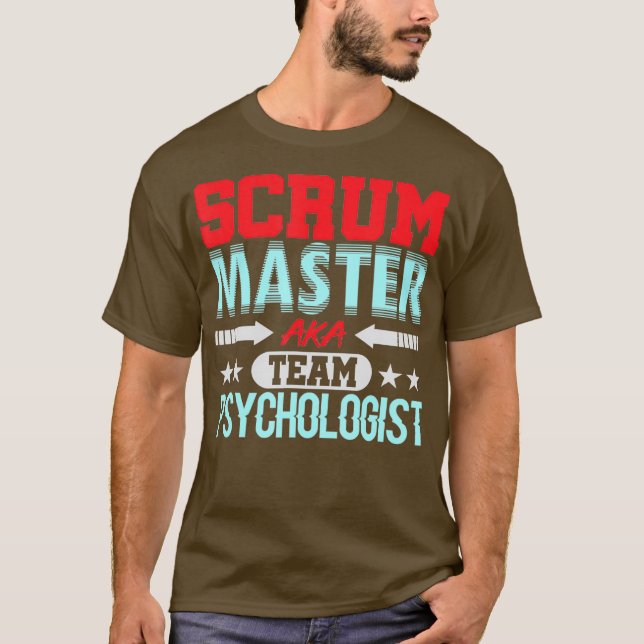 T-shirt Scrum Master Psychologue Agile Team PM Funny (Devant)
