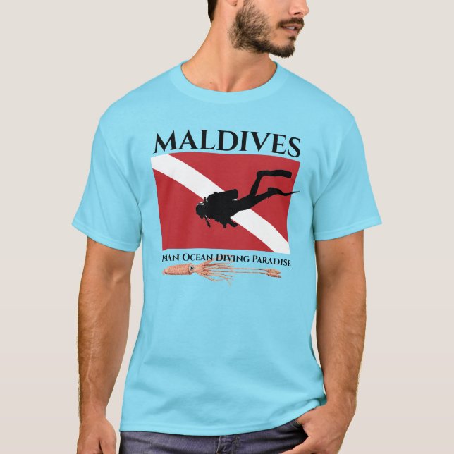 T-shirt Scuba des Maldives (Devant)
