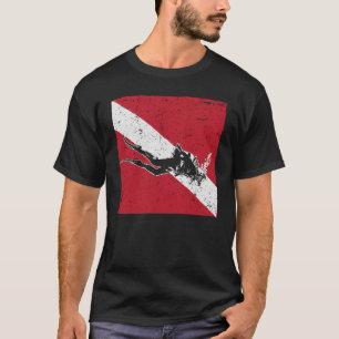 T-shirt Scuba Dive Drapeau Scuba Pour Plongeur