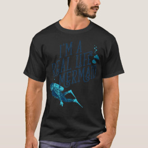 T-shirt Scuba Ocean Swimming Design Ii A Real Life Mermaid