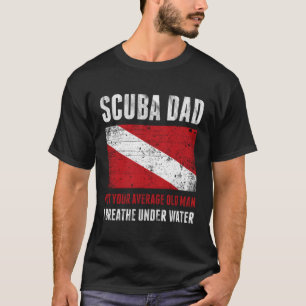 T-shirt Scuba Papa Je Respire Sous L'Eau Drapeau Drapeau P