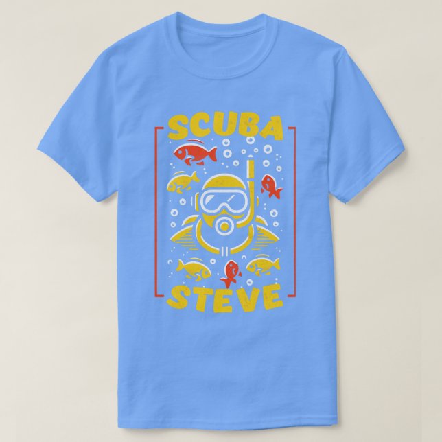 T-shirt Scuba Steve Diving Fan Art (Design devant)