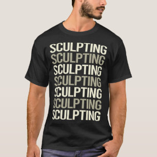 T-shirt Sculpture de sculpteur de texte blanc