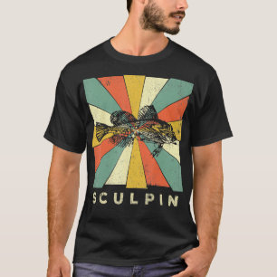 T-shirt Sculpture vintage Poisson Lover Style Rétro Animal