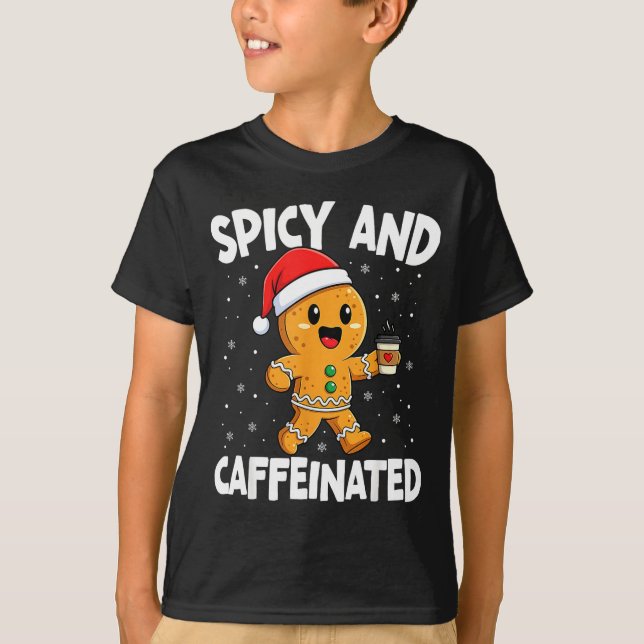 T-shirt Scy And Caffeinated Coffee Women Gingerbread Chris (Devant)