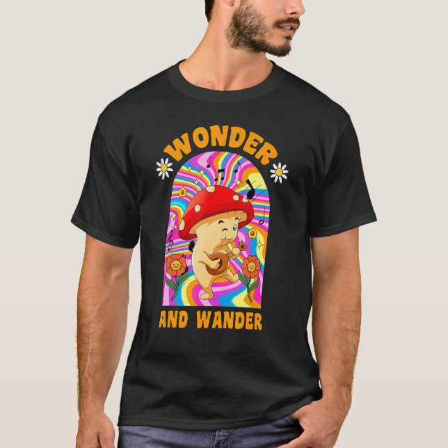 T-shirt Se Demander Et Se Promener Champignons Plantes De  (Devant)