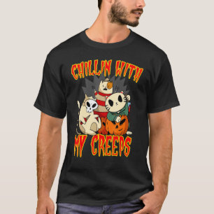 T-shirt Se détendre avec mes Creeps Chat d'horreur Frère S