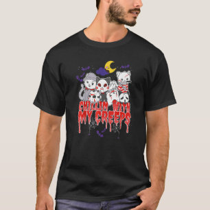 T-shirt Se Détendre Avec Mes Crépus Chats Horreur Tueur en