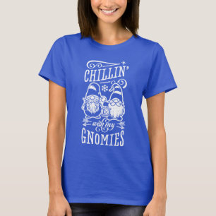 T-shirt Se détendre avec mes gnomes Gnome de Noël de quara