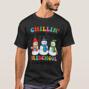 T-shirt Se détendre avec mes Noël Snowmies enseignante de