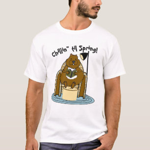 T-shirt Se détendre jusqu'à la marmotte du printemps