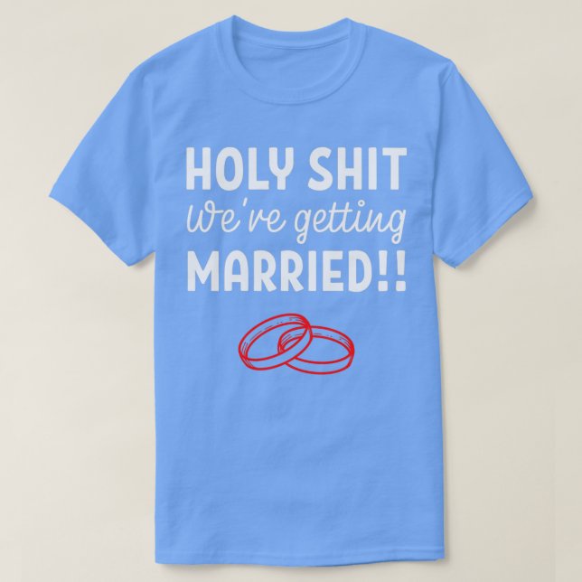 T-shirt Se marier heureux et engagé cadeau 2 (Design devant)