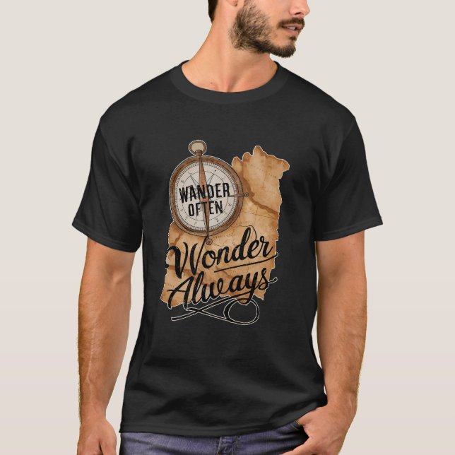 T-shirt Se Promène Souvent, Se Demande Toujours (Devant)