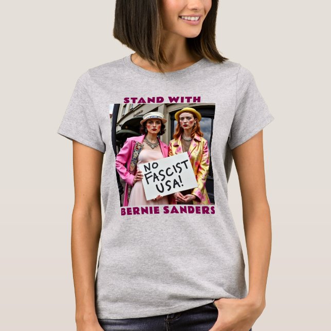 T-shirt Se ranger Du côté de Bernie Sanders (Devant)