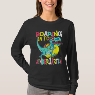 T-shirt Se Rouler À La Maternelle T Rex Dinosaur Retour À