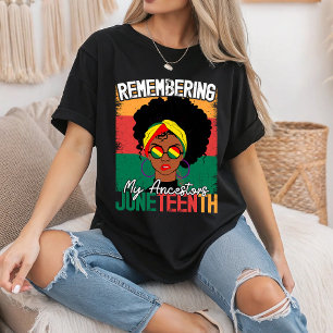 T-shirt Se souvenir de mes ancêtres Juneteenth Jour de lib