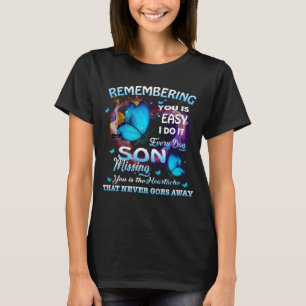 T-shirt Se Souvenir De Mon Fils Dans Le Ciel Fils Manquant