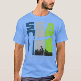 T-shirt SEA Seattle Aéroport international Tacoma SeaTac W