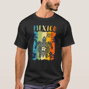 T-shirt Sea Turtle Retro Mexique Famille Vacances