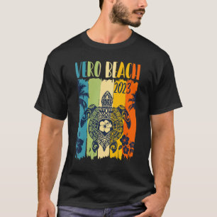 T-shirt Sea Turtle Retro Vero Beach Floride Famille Vacati