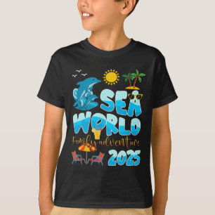 T-shirt Sea World Dolphin Famille Aventure Voyage 2025 Spr