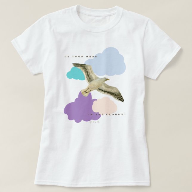 T-shirt Seagull in the Clouds  (Design devant)