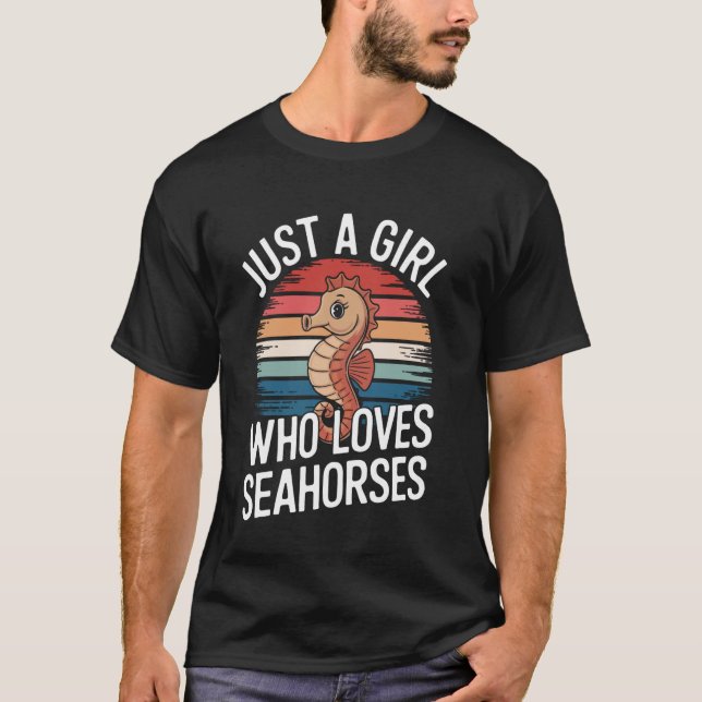 T-shirt Seahorse Juste Une Fille Qui Aime Les Seahorses (Devant)