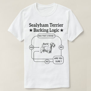 T-shirt Sealyham Terrier Logique d'écorce Drôle Chien Sarc