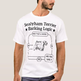 T-shirt Sealyham Terrier Logique d'écorce Drôle Chien Sarc
