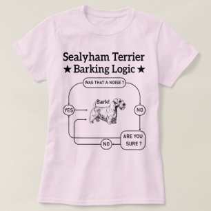 T-shirt Sealyham Terrier Logique d'écorce Drôle Chien Sarc