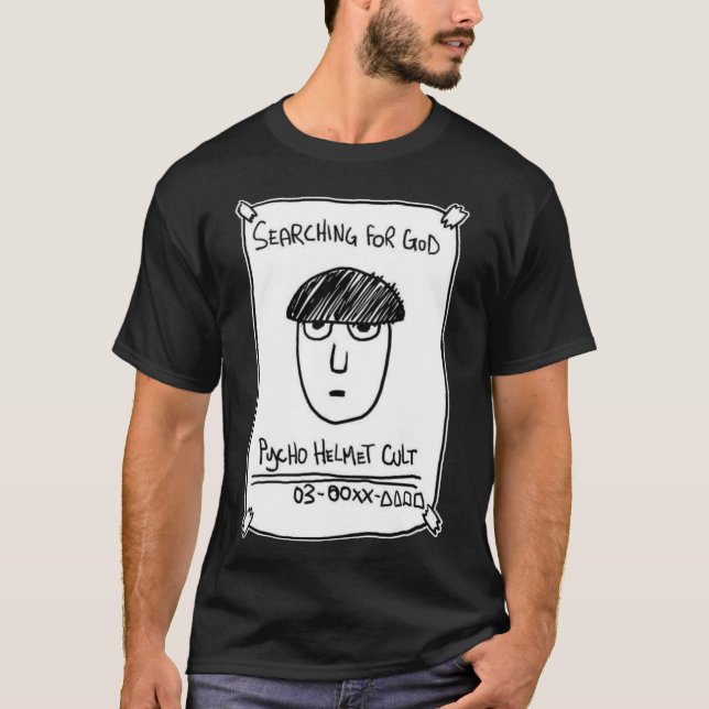 T-shirt Searching for God Surreal Anime Poster friends ret (Devant)