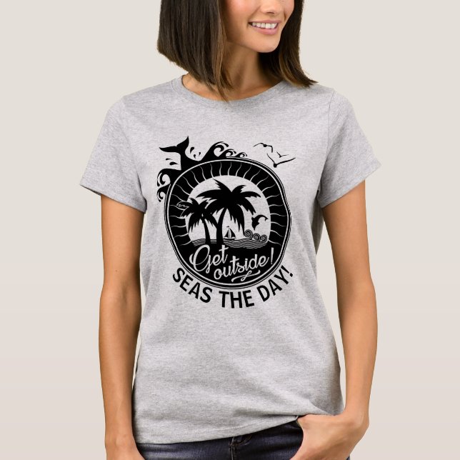 T-shirt Seas Day Personnaliser Toute citation | Coucher de (Devant)